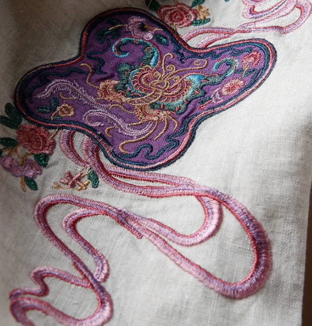 Ermintrude - Vintage Embroidered Wide Pants 