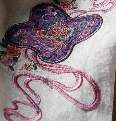 Ermintrude - Vintage Embroidered Wide Pants 