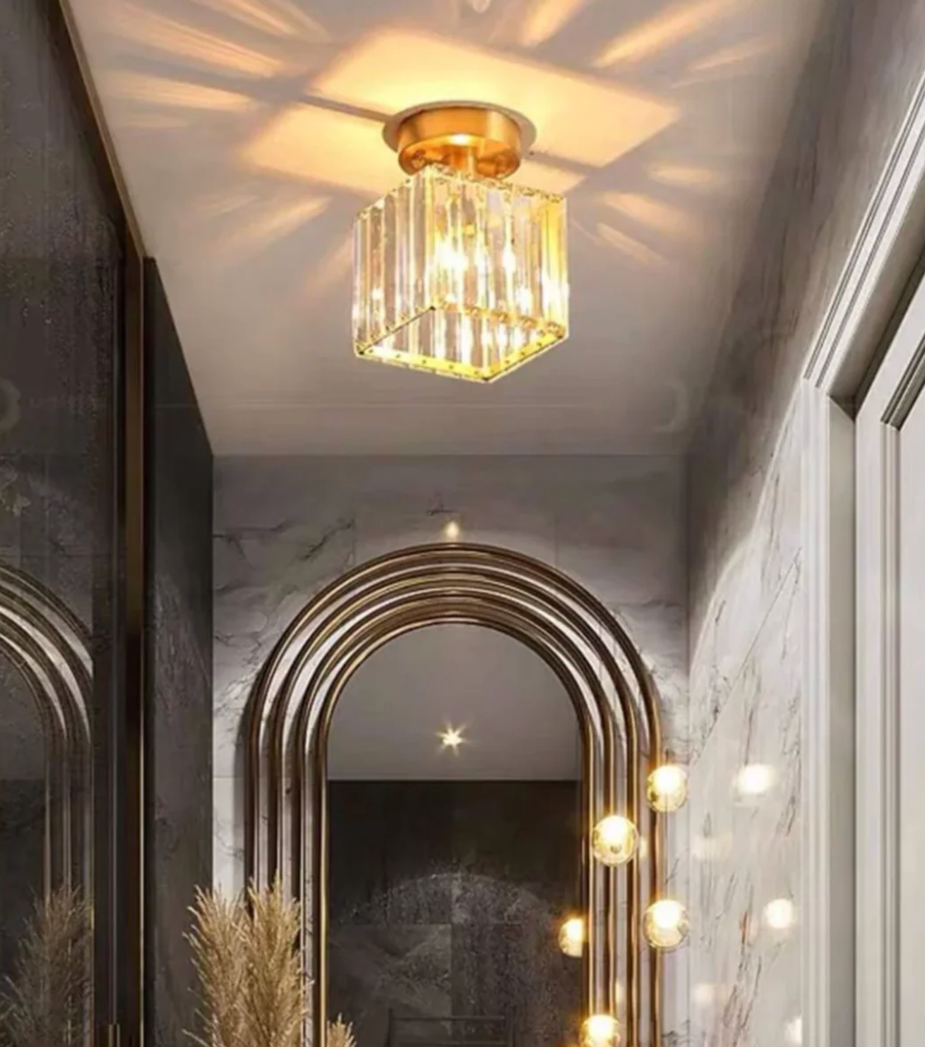 Diora - Crystal Flush Mount Ceiling Light