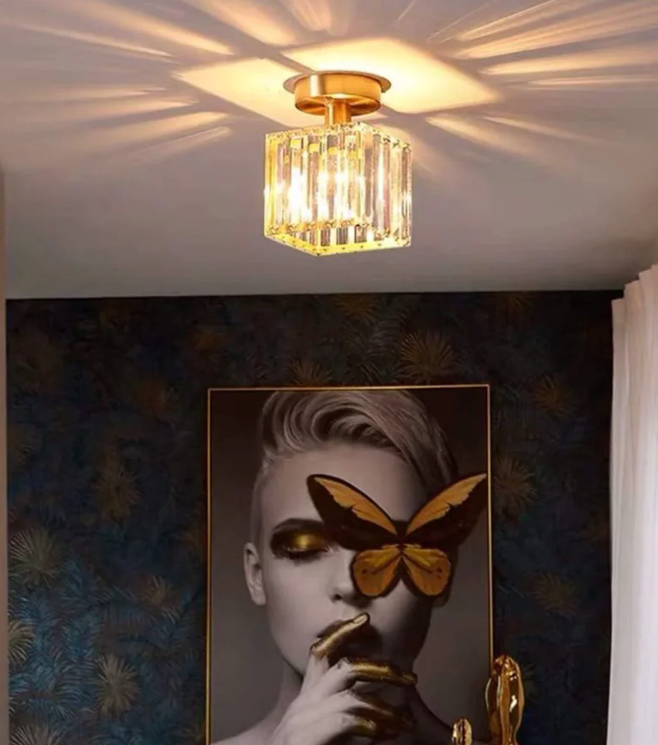 Diora - Crystal Flush Mount Ceiling Light