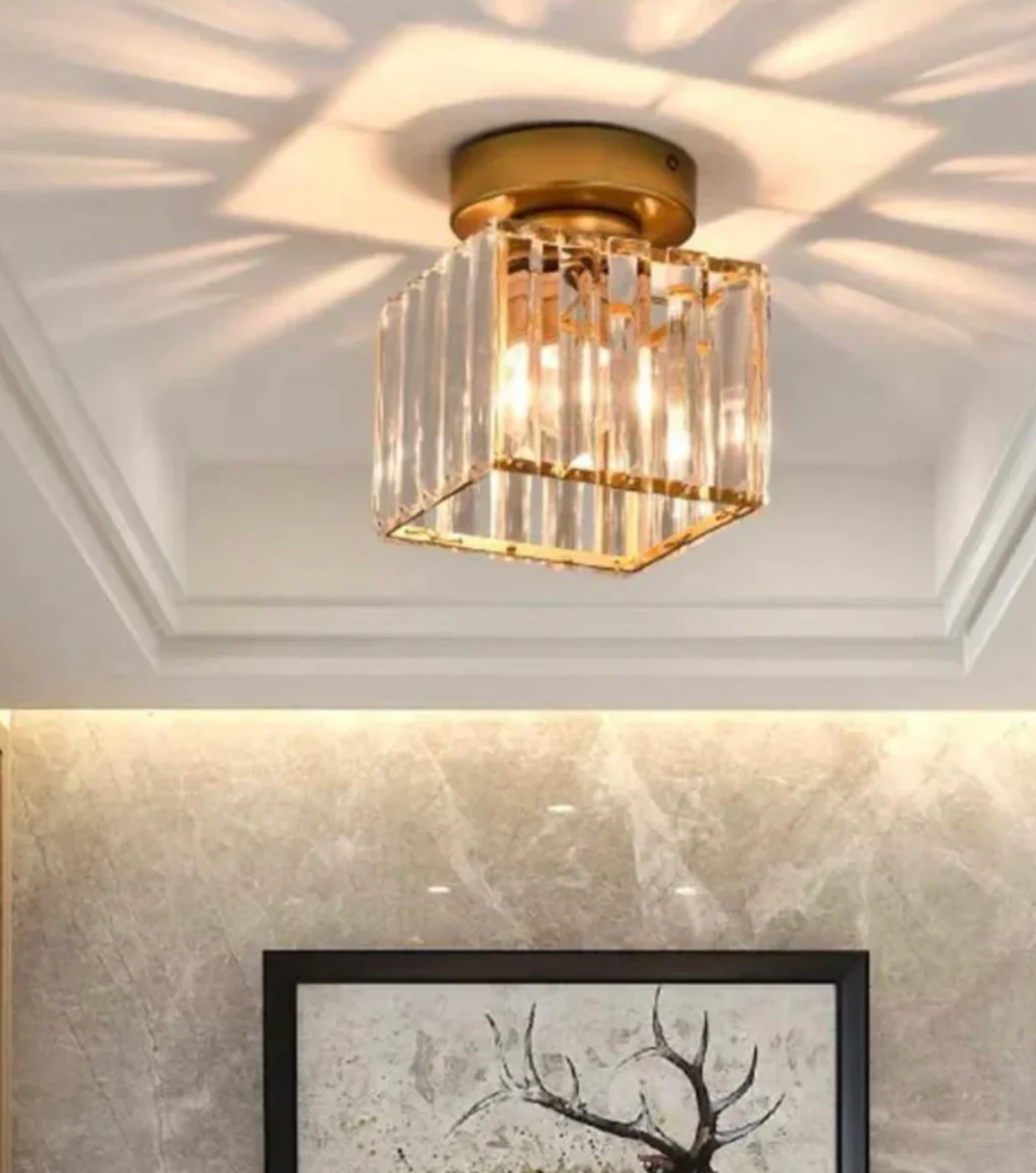 Diora - Crystal Flush Mount Ceiling Light