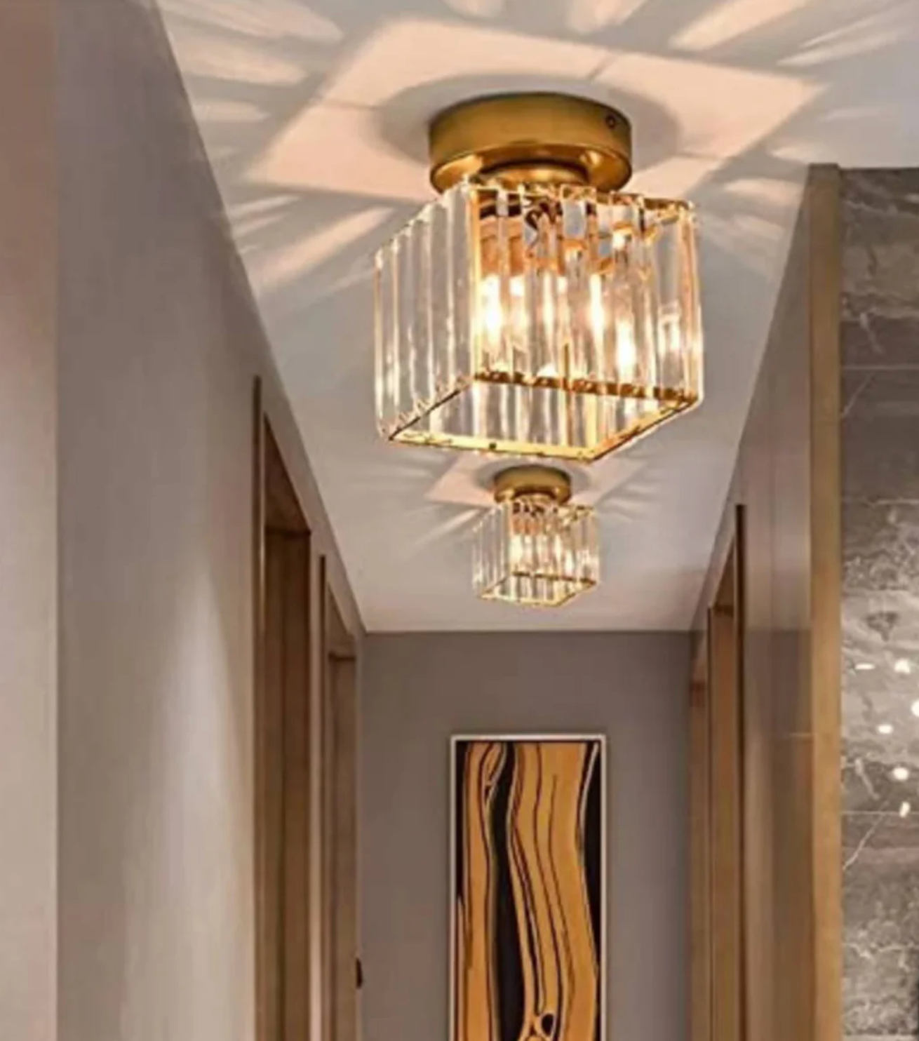 Diora - Crystal Flush Mount Ceiling Light