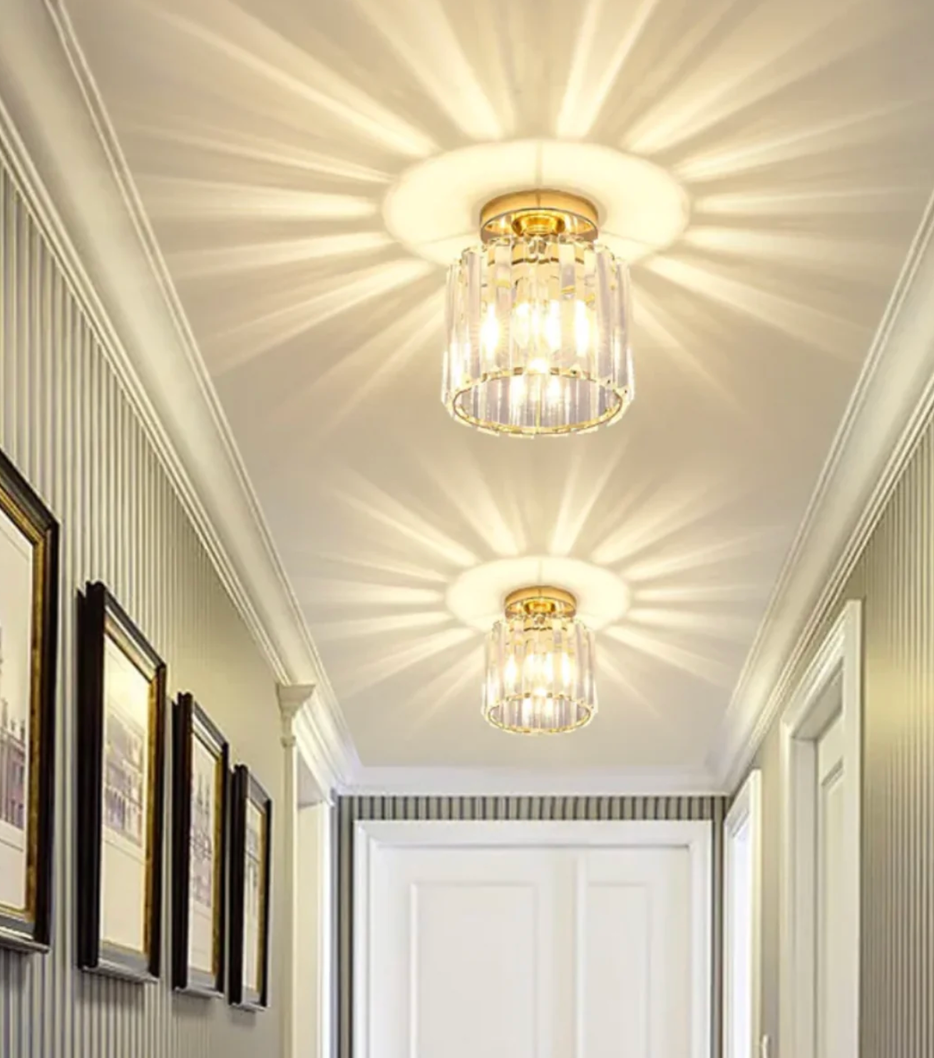 Diora - Crystal Flush Mount Ceiling Light