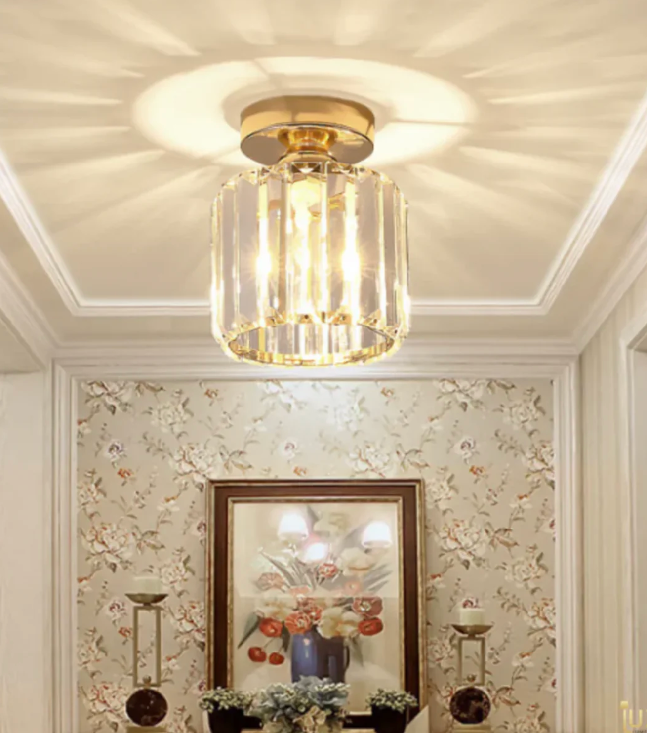 Diora - Crystal Flush Mount Ceiling Light