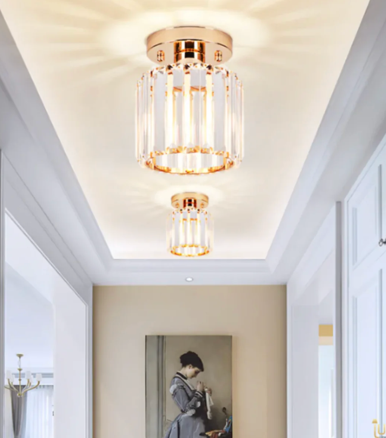 Diora - Crystal Flush Mount Ceiling Light