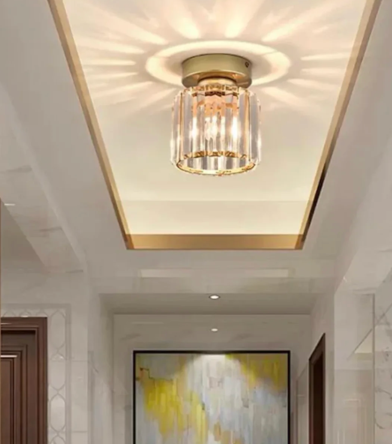 Diora - Crystal Flush Mount Ceiling Light