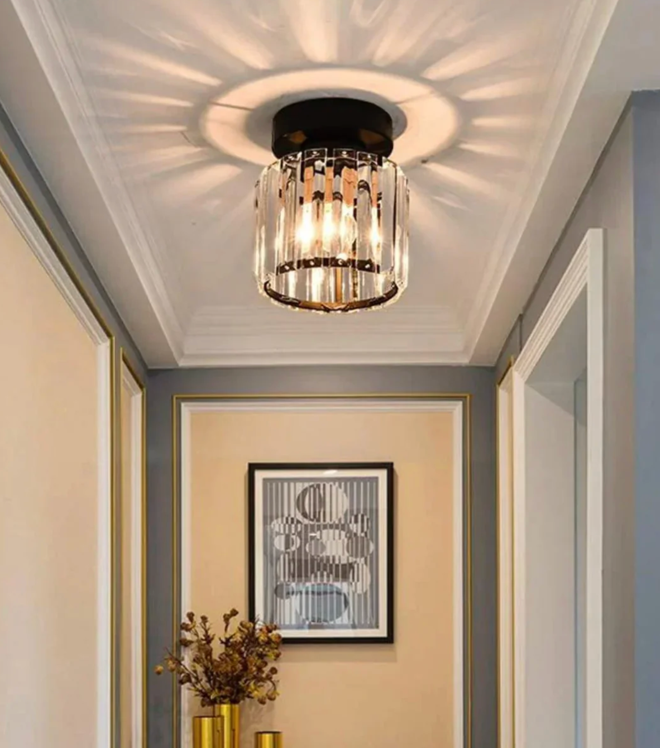 Diora - Crystal Flush Mount Ceiling Light