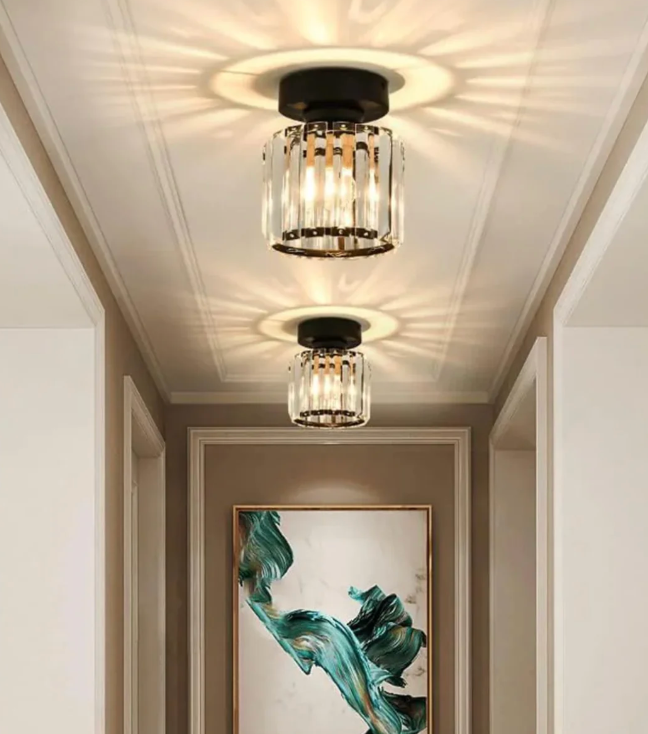 Diora - Crystal Flush Mount Ceiling Light