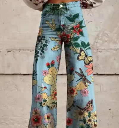 Lana – Wide Pants with Colorful Print