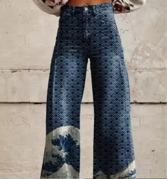 Lana – Wide Pants with Colorful Print