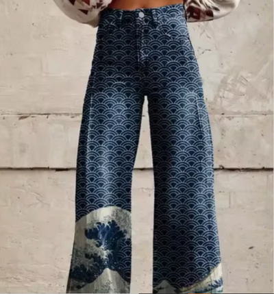 Lana – Wide Pants with Colorful Print