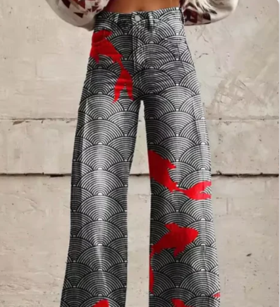 Lana – Wide Pants with Colorful Print