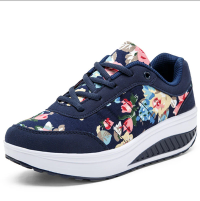 Luisa - Summer canvas shoes with floral pattern for women