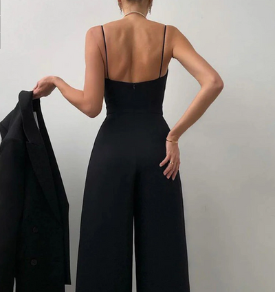 Haddie - elegant wide-leg pleated jumpsuit
