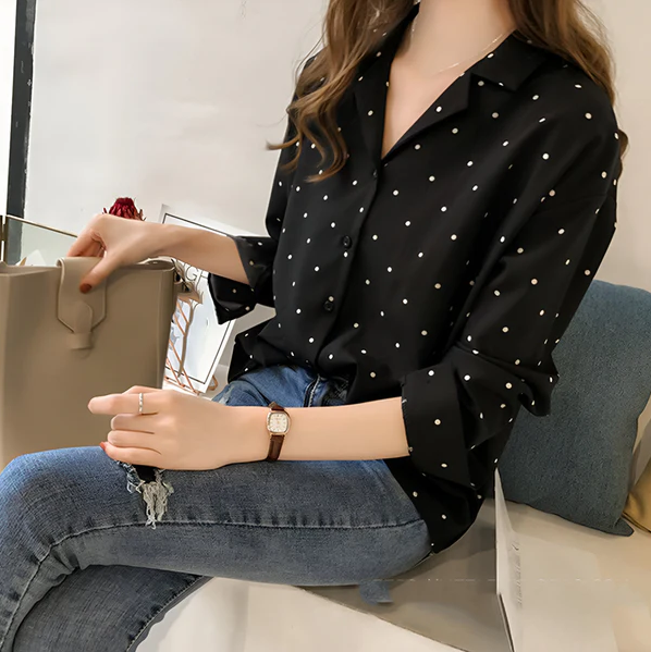 Laurie – Cheerful Polka Dot Blouse
