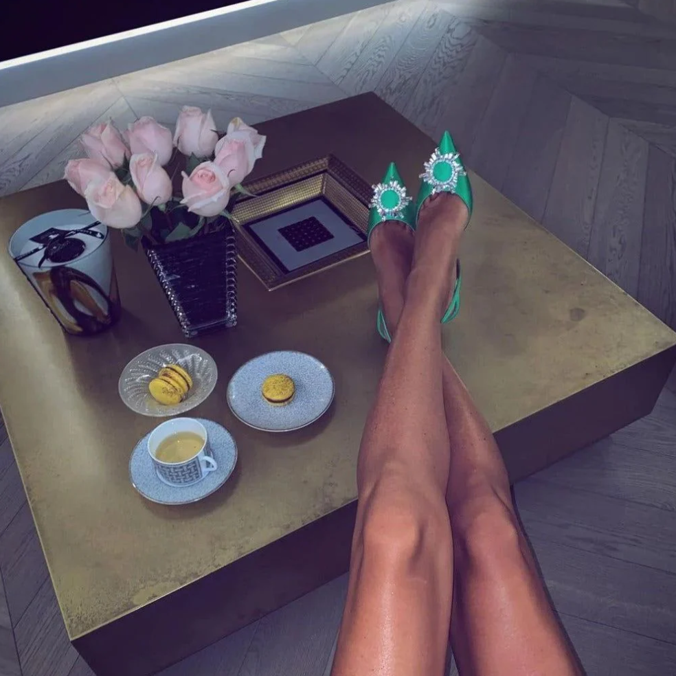 Elisa crystal pumps for women - glamorous and elegant