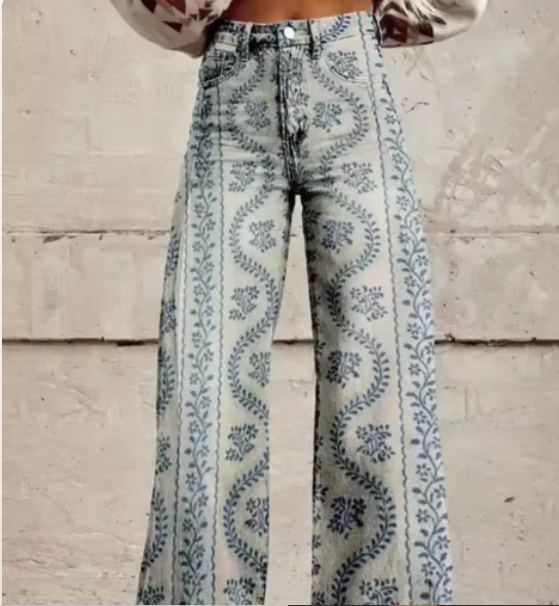 Lana – Wide Pants with Colorful Print