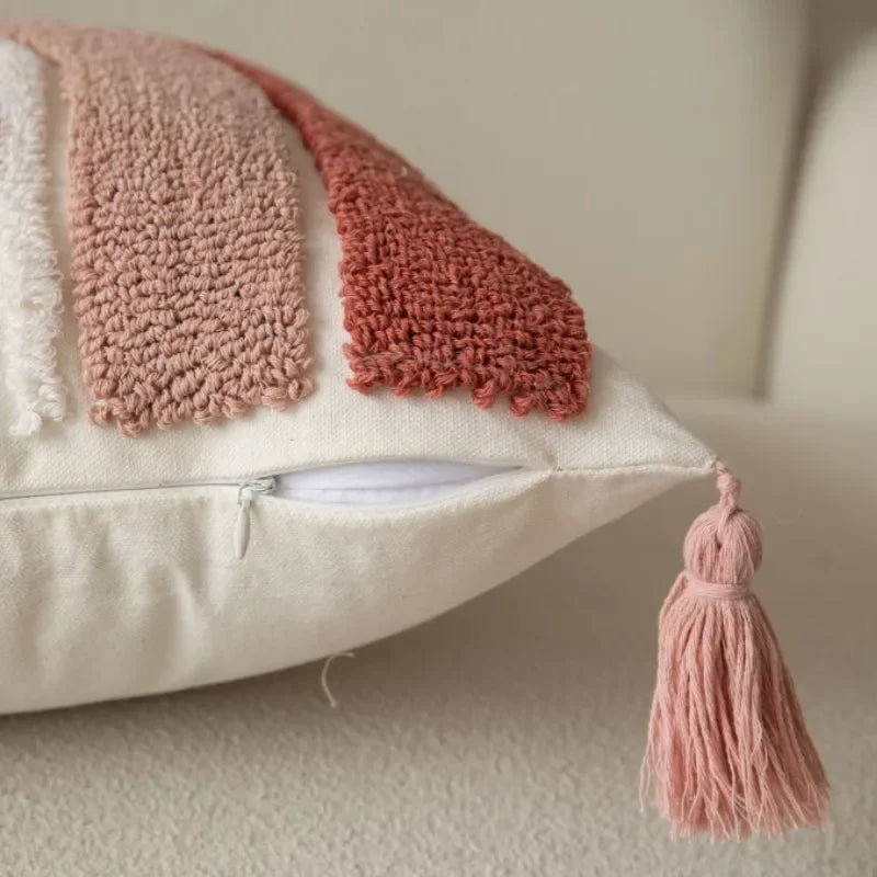 Velunara - Geometric Tufted Cushion Cover