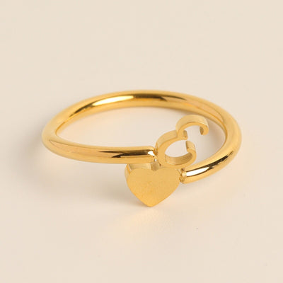 Love Initial Ring – Personal charm with meaningful engraving