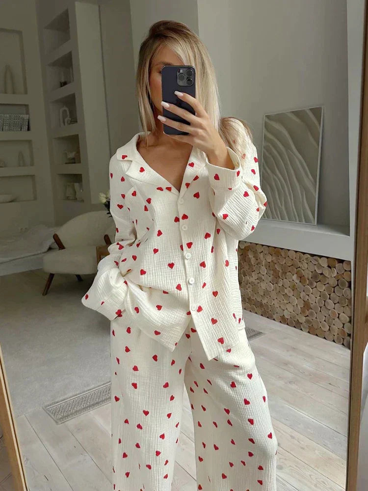 Giselle - Pyjama Set with Heart Motif
