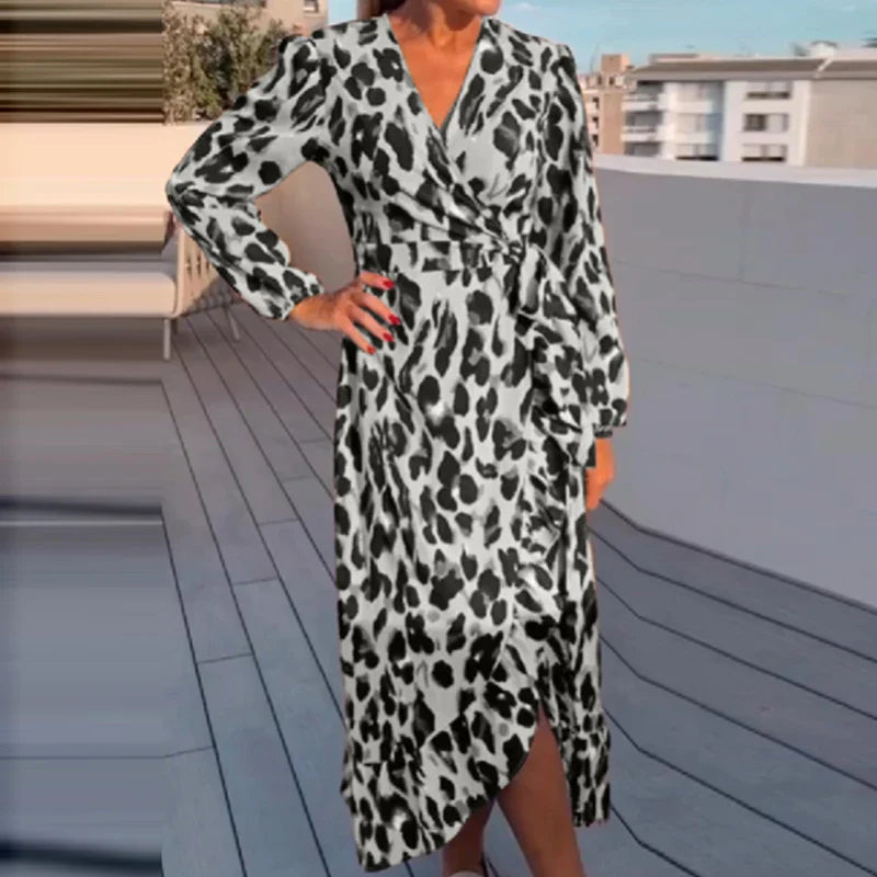 Amaya - maxi jurk met panterprint