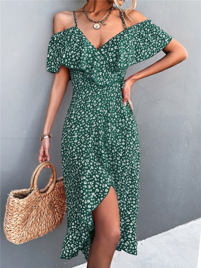 Alicia - bloemenjurk off shoulder