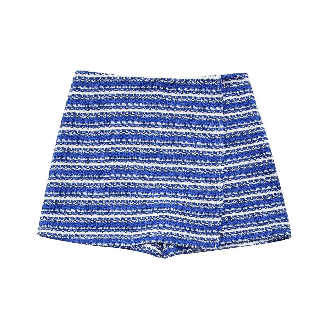 Karla - Knitted striped top and shorts 