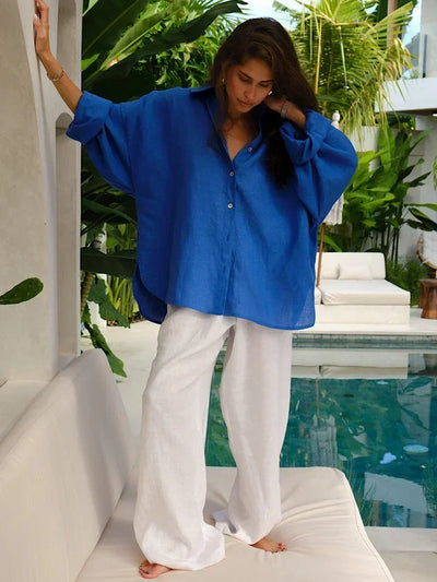 Jazmara – Oversized Linen Blouse 