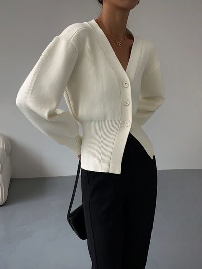 Loulou - V-hals trui vest voor vrouwen Nieuwe Stijl
