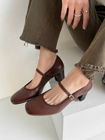 Fanny - Round toe in vegan leather