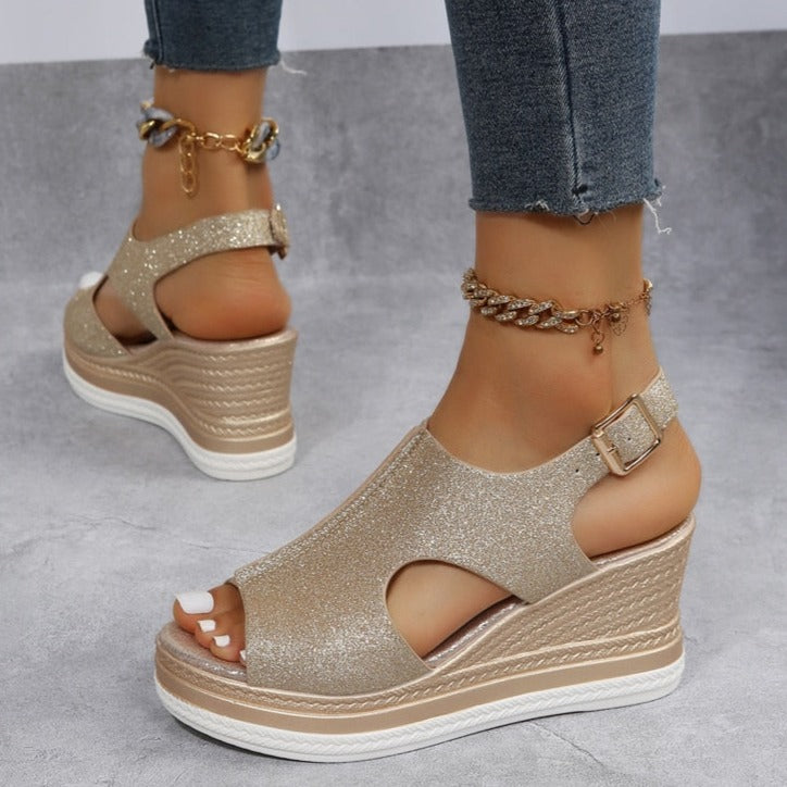 Jill - Orthopedic wedge heels for summer