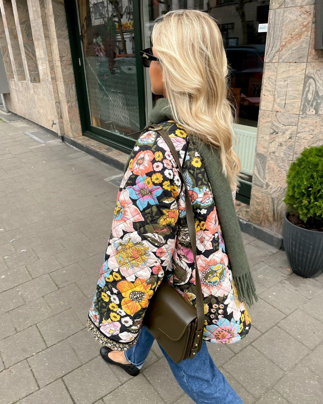 Florra - Oversized Floral Coat for Women