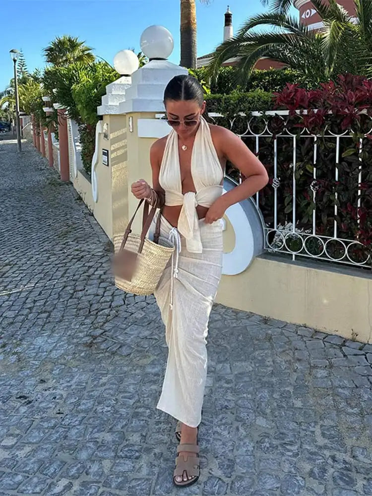 Heloisa - Button Top and Skirt Set