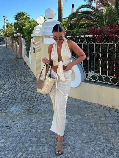 Heloisa - Button Top and Skirt Set