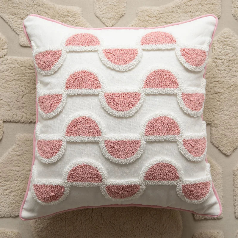 Velunara - Geometric Tufted Cushion Cover
