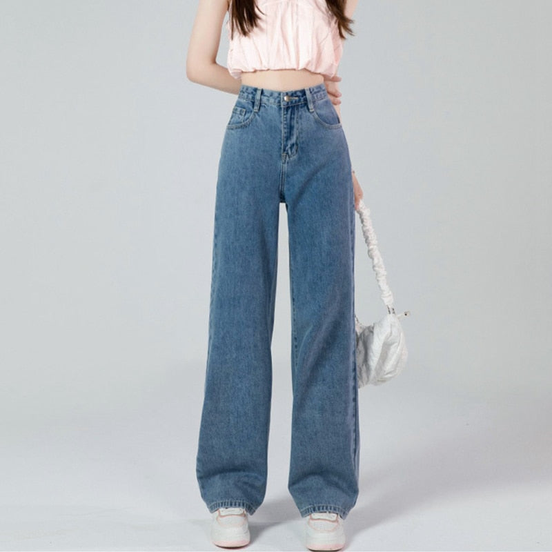 Ginevra trousers - trendy jeans with wide legs and a high waist for stylish comfort