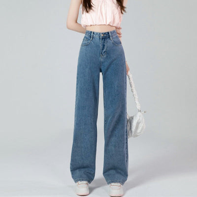 Ginevra trousers - trendy jeans with wide legs and a high waist for stylish comfort