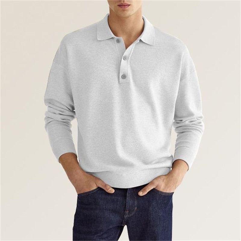 Pamora-mode | Poloshirt - Herenpolo met lange mouwen