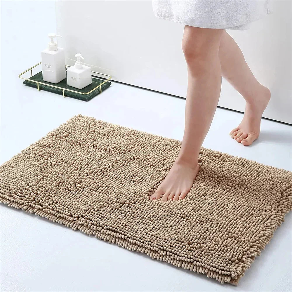 Aroselle - Ultra Soft Non Slip Quick Dry Chenille Bath Mat