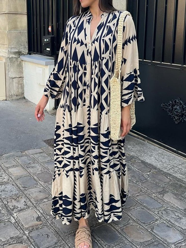 Aliyah - retro maxi jurk