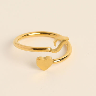 Love Initial Ring – Personal charm with meaningful engraving