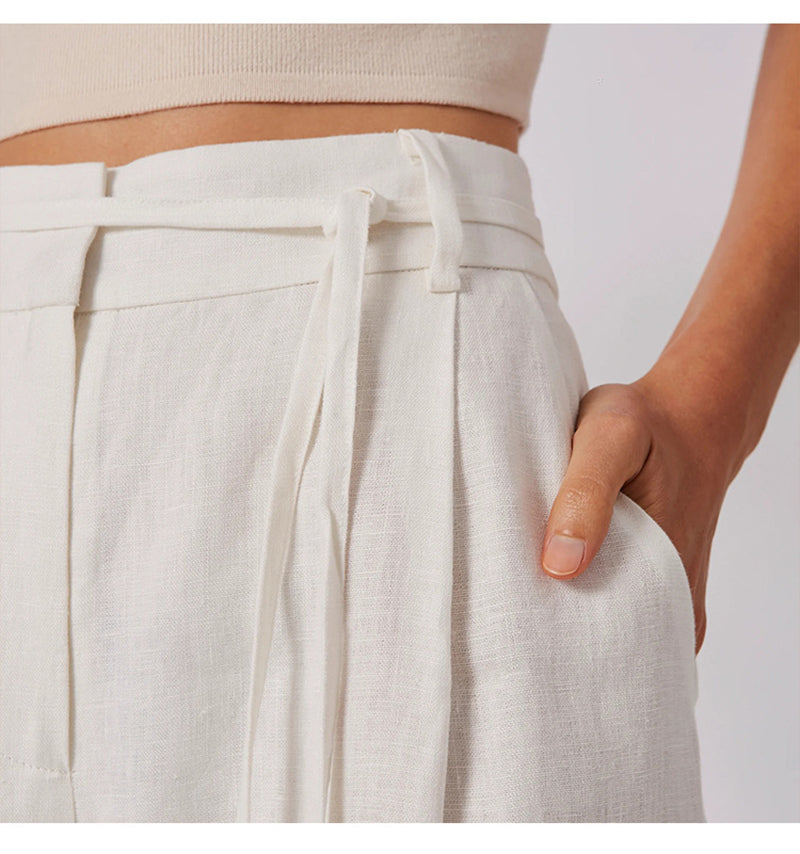 Jessyca - High-waisted linen trousers