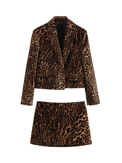 Krissa - Two-piece set with leopard print