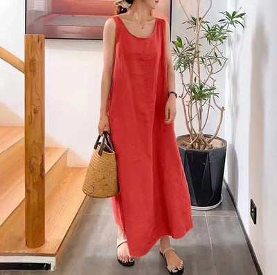 Vianna - plus size mouwloze losse zomerjurk