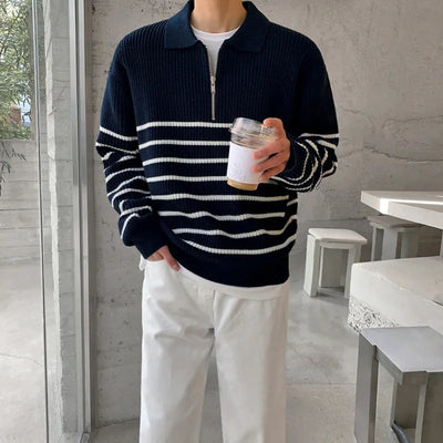 Lars – Modern Striped Knitted Sweater for Men