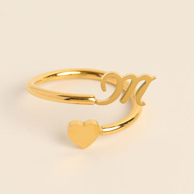 Love Initial Ring – Personal charm with meaningful engraving
