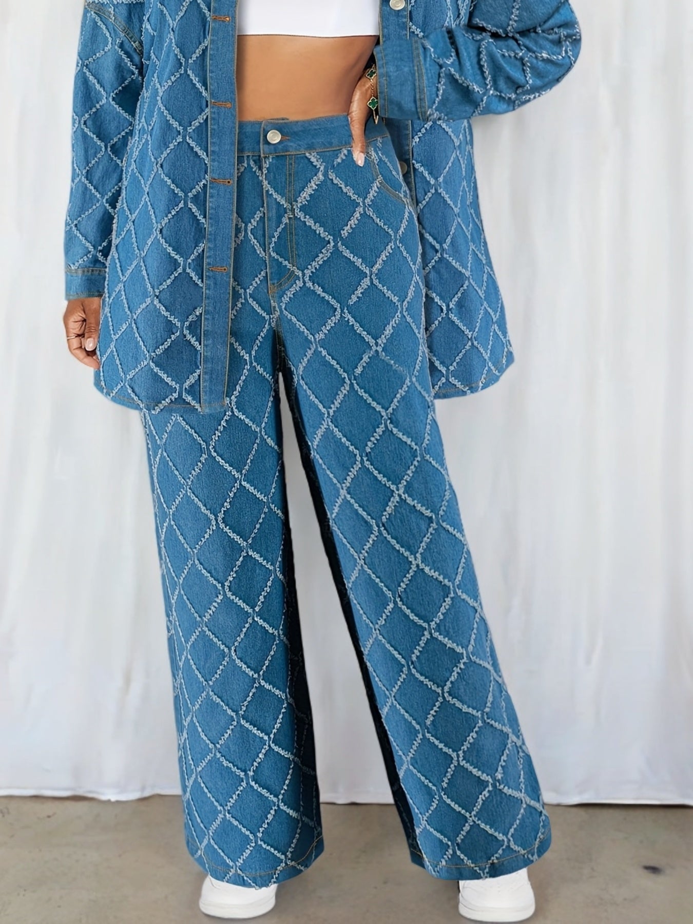 Shannon | Trendy Denim Tweedelige Set met Stijlvolle Pasvorm