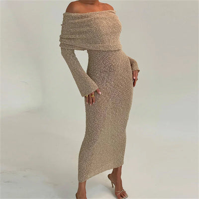 Serena - elegante gebreide glitterjurk