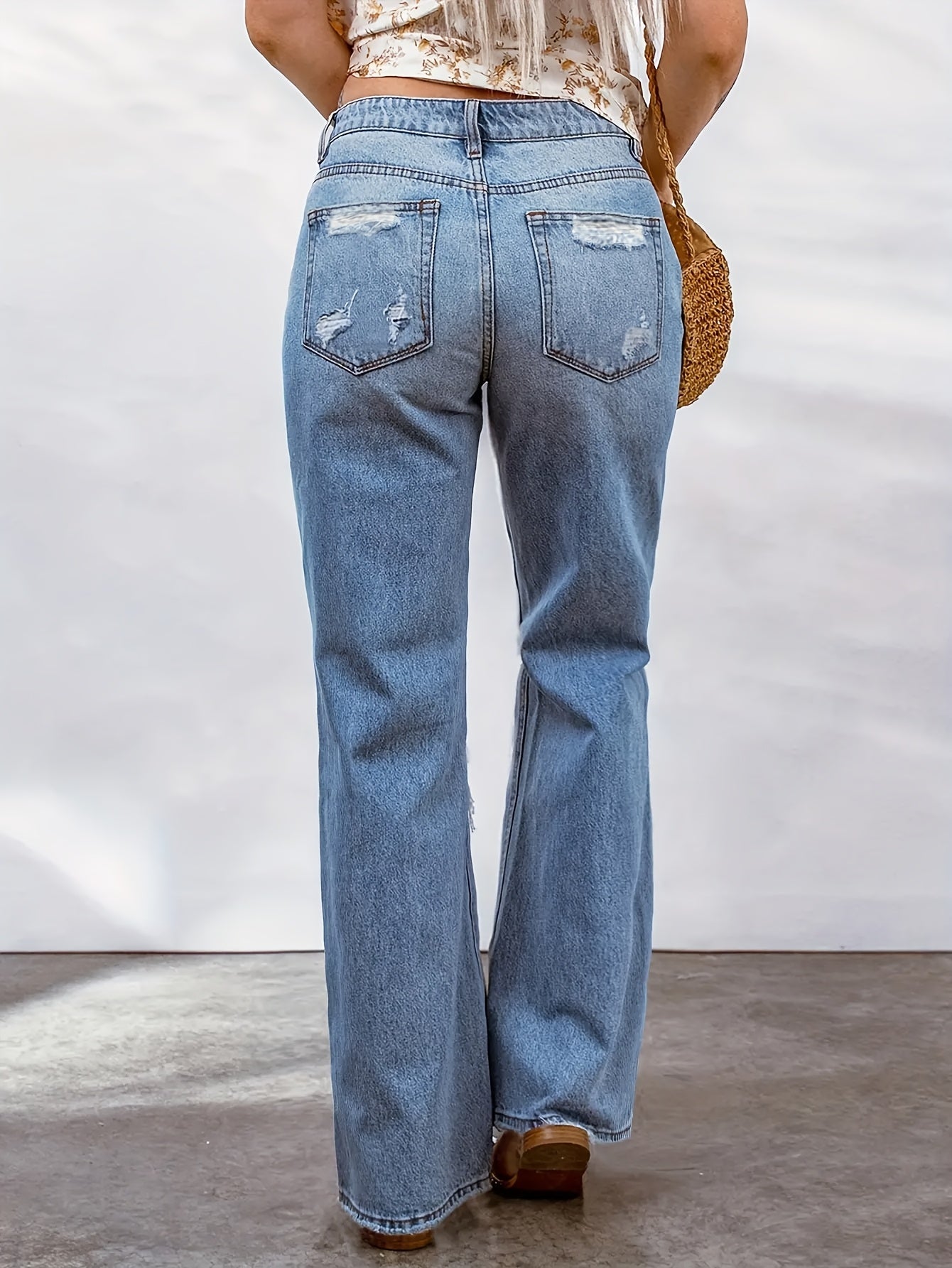 Sofia | Flared Ripped Jeans voor Dames
