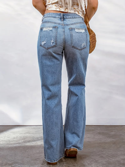 Sofia | Flared Ripped Jeans voor Dames